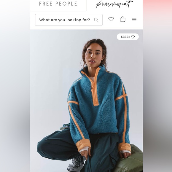 Free People FP Movement Mountain High Half Zip Fleece Size XL - Picture 4 of 9